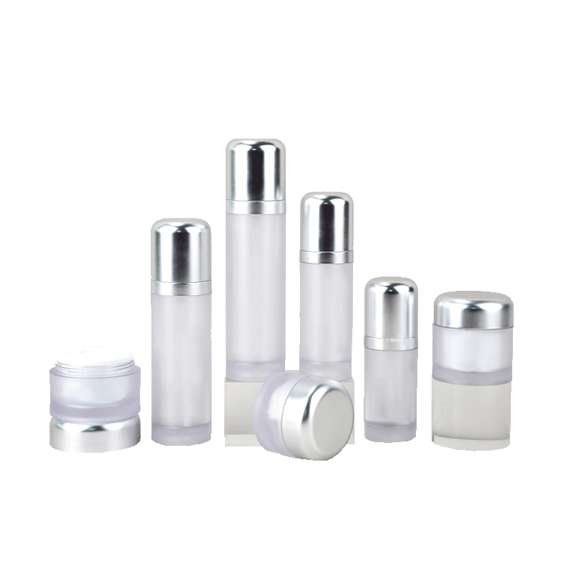 Transparent Frosted Replaceable Skincare Packaging Set